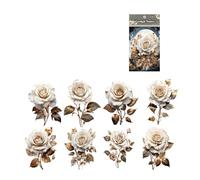 Paquete De 8 Pegatinas De Rosa Elegante Hada Para Boda Y Decoraciones Festivas Para Álbumes Manuales Teléfono Portátil Rosa Pegatinas Artesanías