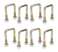 Paquete de 8 pernos en forma de U M10 de 40 mm x 70 mm para remolques con tuercas de alta resistencia
