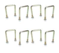 Paquete de 8 pernos en forma de U M10 de 60 mm x 90 mm para remolques con tuercas de alta resistencia