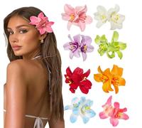 Paquete de 8 Pinzas de Flores para Mujer, Pinza Pelo Flores, Hawaiian Flower Hair Clip para Novias Niñas Fiesta de Playa Boda de Verano,Adecuado para Mardi Gras Bailarines Beach Party