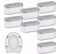 Paquete de 8 protectores de asiento de inodoro para bidé, espaciadores adhesivos fuertes, tapa de inodoro, parachoques de goma, ajuste universal, distribuye uniformemente el peso para evitar daños en