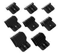 Paquete de 8 protectores de cortadora para Wahl Detailer & Andis T Outliner y BaByliss PRO, juego de protectores universales de 1/32 a 11/4 pulgadas, peines de fijación de hoja a presión con resortes