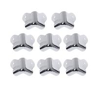 Paquete de 8 protectores de esquina plateados para amplificador, altavoz, protectores de esquina a prueba de bebés, protectores de esquina de muebles, parachoques de metal, hub inteligente para el