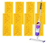 Paquete de 8 recambios de mopa eléctrica, compatibles con Swiffer PowerMop y trapeadores de madera, reutilizables, utilizados para limpieza de suelos