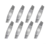 Paquete de 8 reflectores de radios de bicicleta para una detección visual mejorada por conductores en intersecciones y caminos compartidos (blanco)