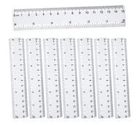 Paquete de 8 reglas de 15 cm, reglas de plástico transparente inastillables para la escuela