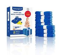 Paquete de 8 repuestos para cubos de pañales, bolsas extralargas de 7,5 m, compatibles con Tommee Tippee Twist & Click y Sangenic TEC, forros de recambio multicapa que bloquean el olor para