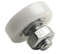 Paquete de 8 rodillos de plástico para cajones con rodamientos y varilla roscada M6x1, ruedas de repuesto de polea con tuercas para puertas de gabinete, cajones de archivos y otras aplicaciones de