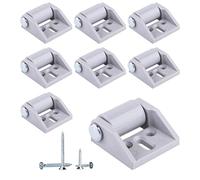 Paquete de 8 Ruedas Pequeñas de 15 mm - Goma, Fijas, No Giratorias en Una Dirección Con Placa de Montaje - Tornillos Incluidos