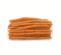 Paquete de 8 señuelos de lombrices de Tierra, cebos Blandos de lombrices de Fideos, cebos Falsos de PVC ultrarrealistas, cebos de Pesca invertidos de hundimiento Lento.(Lila)