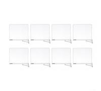 Paquete de 8 separadores de estantes acrílicos transparentes para soluciones de almacenamiento en el aula para organización de encimera de cocina y coleccionables