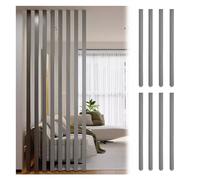 Paquete de 8 separadores de habitación ajustables de listones de madera para baño, balcón, escalera y columnas de entrada en negro, blanco, gris y nogal