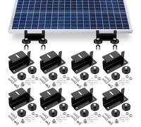 Paquete de 8 soportes magnéticos en Z para panel solar sin taladro, 2400 | Capacidad de 1200 libras sin taladro, aluminio sin corrosión, para techos de metal, camiones, remolques, barcos