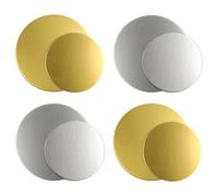 Paquete De 8 Tablas Redondas Para Tartas, Base Reutilizable Para Tartas, Bandeja Para Tartas De Mousse, Plato De Cartón Para Tartas Para Cumpleaños, Bodas, Plateado)