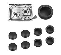 Paquete de 8 tapas protectoras para tornillos, gomas portaollas aptas para placas de cocina Dometic, Smev y Thetford, accesorios para cocinas de autocaravanas