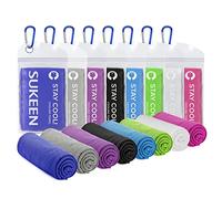 [Paquete de 8] Toalla de enfriamiento (40 x 12 Pulgadas), Toalla de Hielo, Toalla fría Suave y Transpirable, Toalla de Microfibra para Yoga, Deportes, Correr, Gimnasio, Entrenamiento, Campamento,