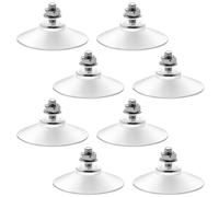 Paquete de 8 ventosas gruesas con tornillo de rosca M6 x 14, almohadillas de succión de PVC transparente extra fuerte, soporte de ventosa de vidrio adhesivo resistente para baño, cocina, puerta de