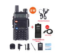 (Paquete de 8) Walkie Talkie UV-5R 8W original UV 5R Estación de radio CB amateur de alta potencia UV5R