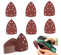 Paquete de 80 almohadillas de lija para ratón, 11 agujeros, con gancho y bucle, grano 40/60/80/100/120/150/180/240, compatibles con lijadora Bosch Multi