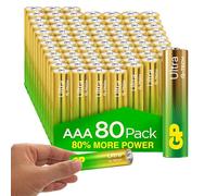 Paquete de 80 pilas AAA de GP AA ultra alcalinas 10 años de vida útil ideal para dispositivos con hambre cotidiana energía duradera tecnología antifugas también conocida como Micro Mini MN2400 24A