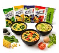 Paquete De 8gx50 Mezcla Sopa Instantánea, 5 Sabores, Verduras Liofilizada, Preparación Fácil For Llevar