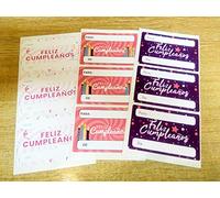 Paquete De 9 Feliz Cumpleanos Español Felicitación de Cumpleaños Pegatinas, Colorido Regalo Y Regalo Etiquetas,Sobres,Manualidades,Decoración