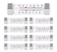 Paquete de 9 termómetros para refrigerador, congelador, impermeable, analógico, esfera grande, preciso, fácil de leer, amplio rango de -40.0 °C a 26.7 °C para cocina, restaurante, refrigerador