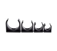 Paquete de abrazaderas para tuberías, Abrazadera de tubo de PVC negra de 20 a 40 mm de diámetro interior, paquete de 20(Inner Dia 20mm)