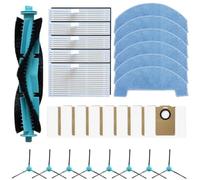 Paquete de accesorios de repuesto para aspiradora, incluye cepillo principal, paños de fregona, filtros, bolsas de polvo y cepillos laterales, para Ultenic para T20Pro para Honor S3 R3(B)