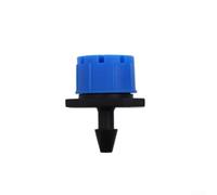 Paquete de accesorios de riego por goteo, 100 emisores ajustables de 8 puertos para tubos de 1/4 pulgadas, ahorro de agua, liberación lenta, adecuados para tubos de 4 mm y 7 mm para jardines (azul)