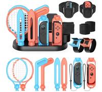 Paquete de accesorios deportivos con estación organizadora para Nintendo Switch 2 (2025)/Switch/OLED, kit deportivo universal para fiesta familiar, golf, tenis, baile, espada, equipo de fútbol para