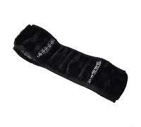 Paquete de accesorios para el interior del coche con funda suave para volante de felpa, cubierta de freno de mano, cubierta de perilla de cambio, espejo brillante y dos alfombrillas de piso (negro)