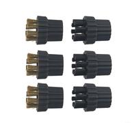 Paquete de accesorios para limpiador a vapor, 6 cabezales de cepillo para fregona de vapor con construcción de latón y nailon