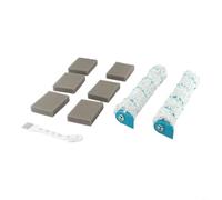 Paquete de accesorios para limpiaparabrisas de succión de batería Leifheit Regulus adecuado para Aqua y para PowerVac con rodillos de limpieza de fibra dual