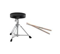 Paquete de accesorios para V-Drums ROLAND DAP-2X | Banqueta cómoda y baquetas de calidad para V-Drummers | Resistente | Altura ajustable | Perfecto para principiantes y sesiones de batería potentes