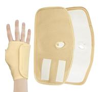 Paquete de aceite de ricino reutilizable - 2 vendas de mano orgánicas con muñequera ajustable, ideal para hombres y mujeres, adecuado para manos derecha e izquierda con cierre de gancho y bucle