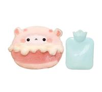 Paquete de agua caliente, almohadilla térmica de felpa para botella de agua, 11.02 pulgadas, 500 g, lindo saco portátil de animales de peluche, una manera perfecta de relajarse y mantenerse caliente