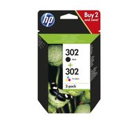 HP Paquete de ahorro de 2 cartuchos de tinta original 302 negro/tricolor