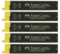 Paquete de ahorro de 5 minas Faber Castell SUPER-POLYMER 0.35HB