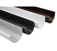 Paquete de ahorro de canalones RAINWAY S (30 metros, marrón) - semicircular de 90 mm, PVC plástico, recomendado para superficies de tejado > 100m², drenaje de canalones de plástico