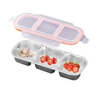 Paquete de aperitivos genérico, frutas contenedores, 10,31 x 4,06 x 1,57 in Stackable Design, Material reutilizable, silicona sellada para la preparación de alimentos, Take Out Condiments, Food