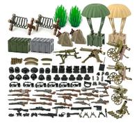 Paquete de armas militares, WW2 Army Gear Kit conjunto de accesorios de ladrillo, piezas de bloques de construcción SWAT para figuras de soldados, compatible con las principales marcas