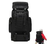 Paquete de ataque | Mochila 80L resistente al agua de gran capacidad | Mochila de camping militar para supervivencia, camping y caza Huiba, Negro 1, 1, Mochilas rucksack