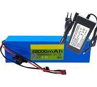 Paquete De Batería De Iones De Litio 48V 48AH E-Bike Batería Impermeable PVC 13S3P Batería De Alta Potencia Para Bicicleta Eléctrica Scooter Carritos De Golf Eléctricos 48V 48AH,XT60 plug