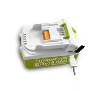 Paquete de batería de repuesto con carga USB-C para baterías Makita de 18 V y 6 Ah, equipado con un puerto de entrada/salida tipo C, compatible con las baterías Makita de 18 V BL1860B, BL1850B, BL1840