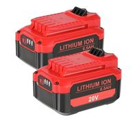 Paquete de baterías de Iones de Litio de 9,5 Ah/6,5 Ah, Compatible con Craftsman V20 CMCB202, CMCB204, CMCB205, CMCB206, CMCB209(6.5Ah 2pack)