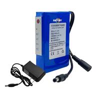 Paquete de baterías de litio de 12 V CC: batería recargable portátil | Batería LiPo 12V 5Ah 7Ah 9Ah 12Ah 16Ah con cargador e indicador carga, repuesto para equipos alimentación eléctrica