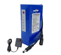 Paquete de baterías de litio de 12 V CC: batería recargable portátil | Batería LiPo 12V 5Ah 7Ah 9Ah 12Ah 16Ah con cargador e indicador carga, repuesto para equipos alimentación eléctrica
