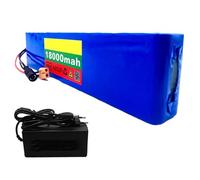 Paquete de baterías Litio 60 V para Ebike, 18 Ah, 16S2P Li-Ion con Cargador y BMS, Compatible Kit Motor 1500 W, Enchufe XT60