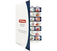 Paquete de blíster de farmacia de sellado en frío XL de 4 veces al día semanal, tarjetas para píldoras, dosis unitaria de dos piezas, folleto de tres pliegues, fácil, no necesita equipo adicional (4